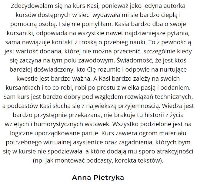 Opinia Anna Pietryka